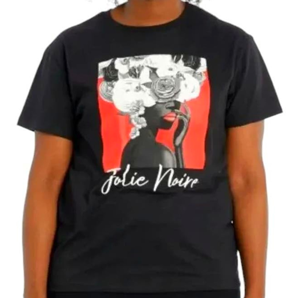 Jolie Noire Large Women's Black Is Beautiful Graphic Print Short Sleeve Tee